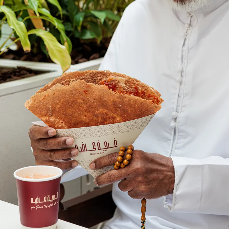 Rgag, karak and prayer beads at the table